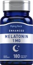 Piping Rock Melatonin 1 mg de 180 comprimés Supplément pour adultes