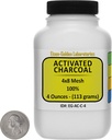 Activated Charcoal [C] 100% ACS Grade Course Granules 4 Oz in a Space-Saver Bottle USA
