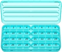 Zoksi Monthly Pill Organizer 1 fois par jour, 30 jours Pill Box Organizer, un mois cas de pilule pour les voyages, 31 jours conteneur médical quotidien pour les vitamines, suppléments et médicaments (Cyan)