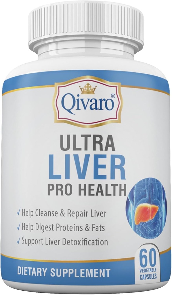Ultra foie Pro Santé - Supplément de soutien de la santé du foie avec graines de chardon de lait, extrait d'artichaut et extrait de feuille de dandelion - antioxydant et detox - 60 capsules végétales