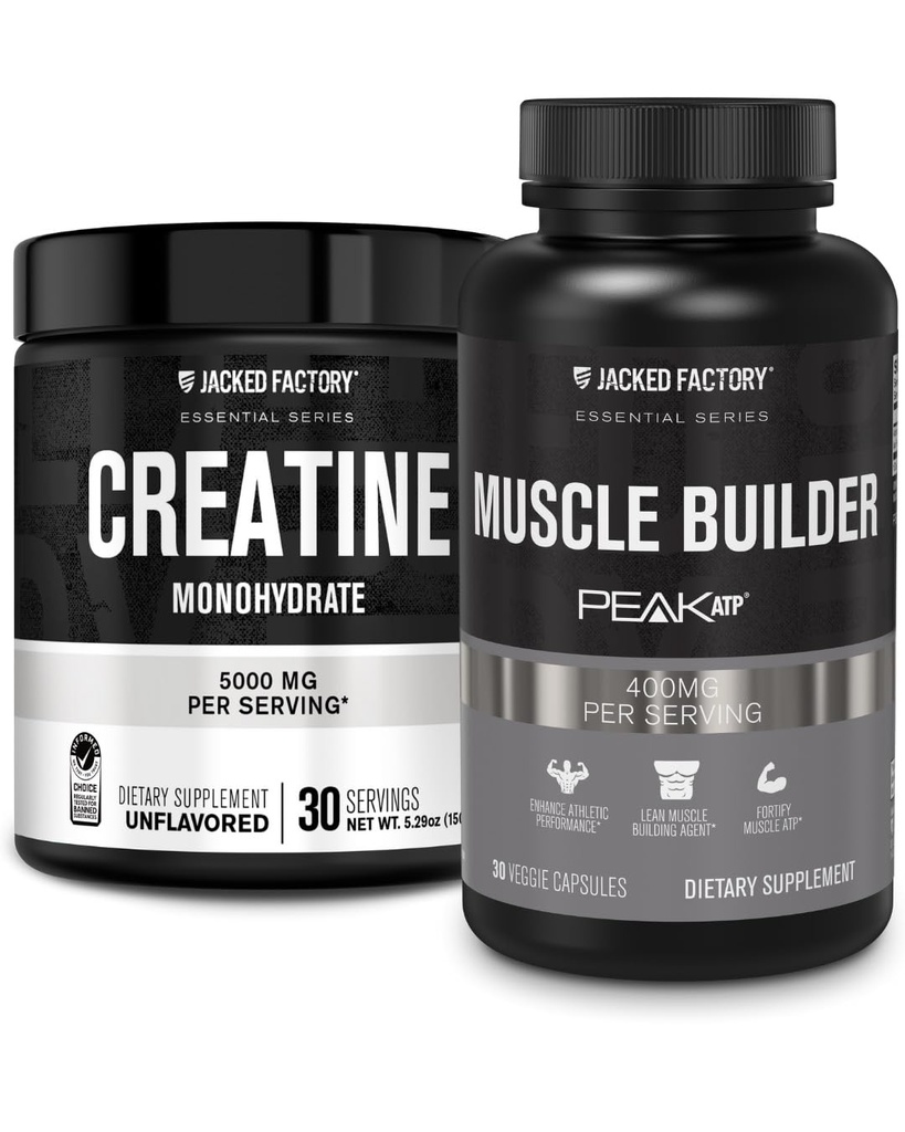 Poudre monohydratée en créatine d'usine Jacked 150g - Supplément en créatine pour la croissance musculaire, la force accrue et les éléments essentiels