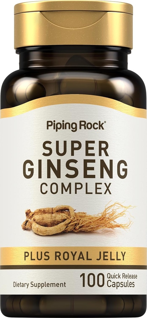Piping Rock Ginseng Capsules complexes de 100 comtes avec Jelly Royal