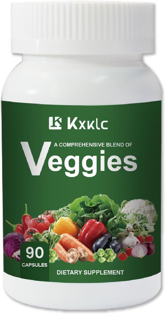 Légumes - Supplément alimentaire avec des légumes super-alimentaires pour les femmes, les hommes et les enfants-90 Capsules de légumes à haute teneur en vitamines et minéraux. (Paquet de légumes 1)