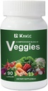 Légumes - Supplément alimentaire avec des légumes super-alimentaires pour les femmes, les hommes et les enfants-90 Capsules de légumes à haute teneur en vitamines et minéraux. (Paquet de légumes 1)