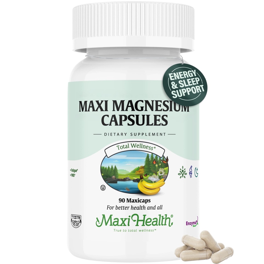 Magnesium Complex Capsules – Magnesium Oxide, Glycinate & Citrate – Energy, Sleep, Muscle & Bone Support – Non-GMO, Kosher – 90 Capsules