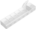 Extra Large Pill Organizer Weekly, KAPENS Daily Pill Case Box Compartiments de grande capacité, contenants de pilules de 7 jours pour des suppléments de médicaments Vitamine Fish Oil, blanc