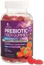 Gommies de fibre pour les adultes, supplément de fibre de gummy 4g quotidien, soutien de la santé digestive Gommy prébiotique - mousses de fibre soluble à base végétale, prébiotiques soutient la régularité et la digestion non-OGM - 120 Gommies