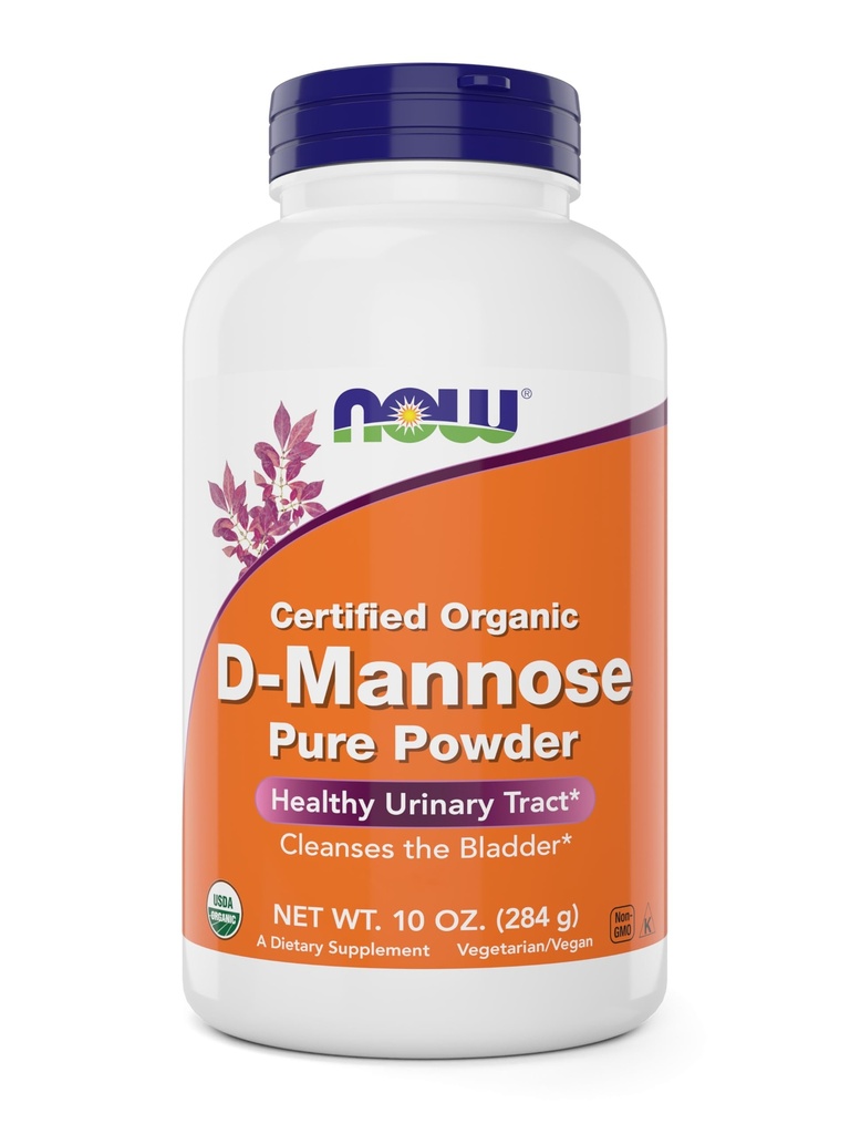 MAINTENANT Aliments Pure, bio D-Mannose 10 oz poudre - Nettoyant de la vésicule et supplément de santé urinaire - Non-OGM - Vegan Friendly - 2000mg / 2 grammes par portion