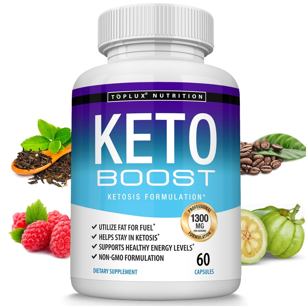 Keto Boost Diet Pills Ketosis Supplement - Formule naturelle de Keto support énergie et focus, Cétones avancés pour le régime kétogénique, Keto Diet Pills, pour les hommes femmes