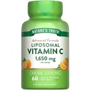 La vérité de la nature Vitamine liposomique C.O. 1650mg.O. 60 Softgels Supplément sans OGM et sans gluten