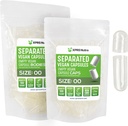 XPRS Nutra Vegan Taille 00 Capsules séparées - 100 Compter Effacer Capsules vides Premium Séparées dans des sacs - 00 Pills vides pour le remplissage de supplément de bricolage