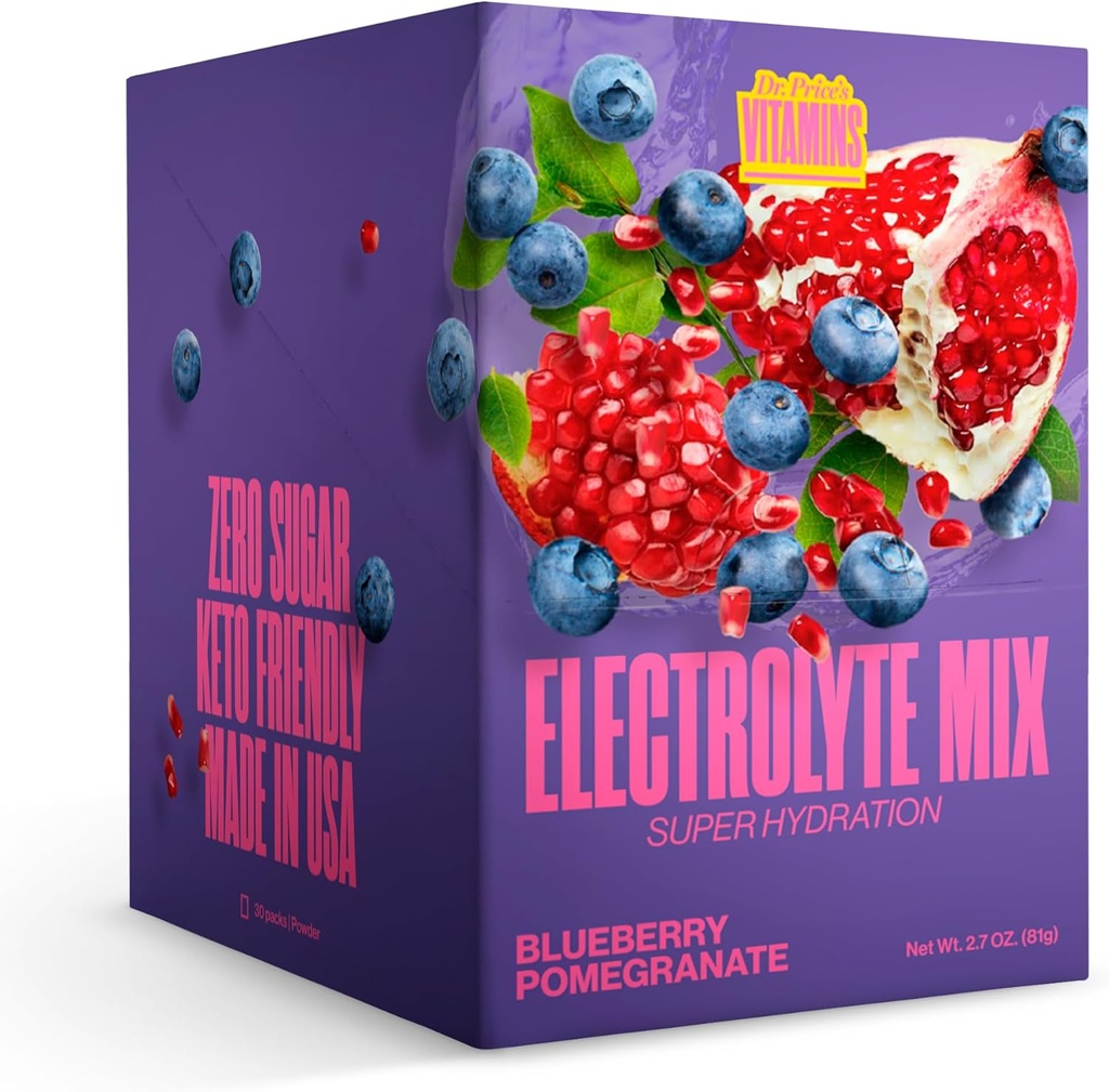 Poudre de supplément de mélange d'électrolyte de Dr Price, 72 minéraux traces, potassium, sodium, électrolyte de remplacement Keto Drink.