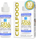Cellfood Oxygen Boost - 1 fl oz, 10 Pack - Supplément d'oxygène liquide pour le drainage lymphatique, la maladie d'altitude, Jet Lag, Fatigue, Céphalées et Energie - Sans gluten, Cert. Kosher
