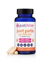 Probiotique juste Thrive juste animaux de compagnie - Probiotiques digestifs quotidiens pour chiens et chats - 4 Million UFC animal de compagnie probiotique, 30 Capsules