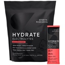 Recherche sportive Hydrate Electrolytes Powder Packets - Sans sucre et naturellement aromatisé avec des vitamines, des minéraux et de l'eau de coco - Supports Hydratation - 16 Packets - grenade à cerise