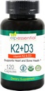 ELP ESSENTIAL Vitamin K2 with D3 Supplement Bone and Heart Health,Capsules K2+D3 Vitamins 120 Capsules