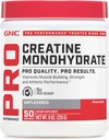 GNC Pro Performance Poudre monohydratée pour femmes et hommes, 5g de créatine par portion, bâtiment musculaire, production d'énergie, endurance, performance, 50 portions