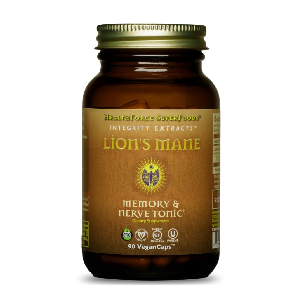 HealthForce Superfoods Integrity extrait la Mane du Lion – Capsules - 90 Capsules Vegan