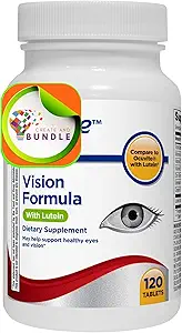 Formule de vision Équateur avec lutéine - Supplément diététique avancé pour la santé des yeux, 120 comprimés - Supporte la clarté de la vision, la protection antioxydante et le bien-être des yeux + Créer un autocollant