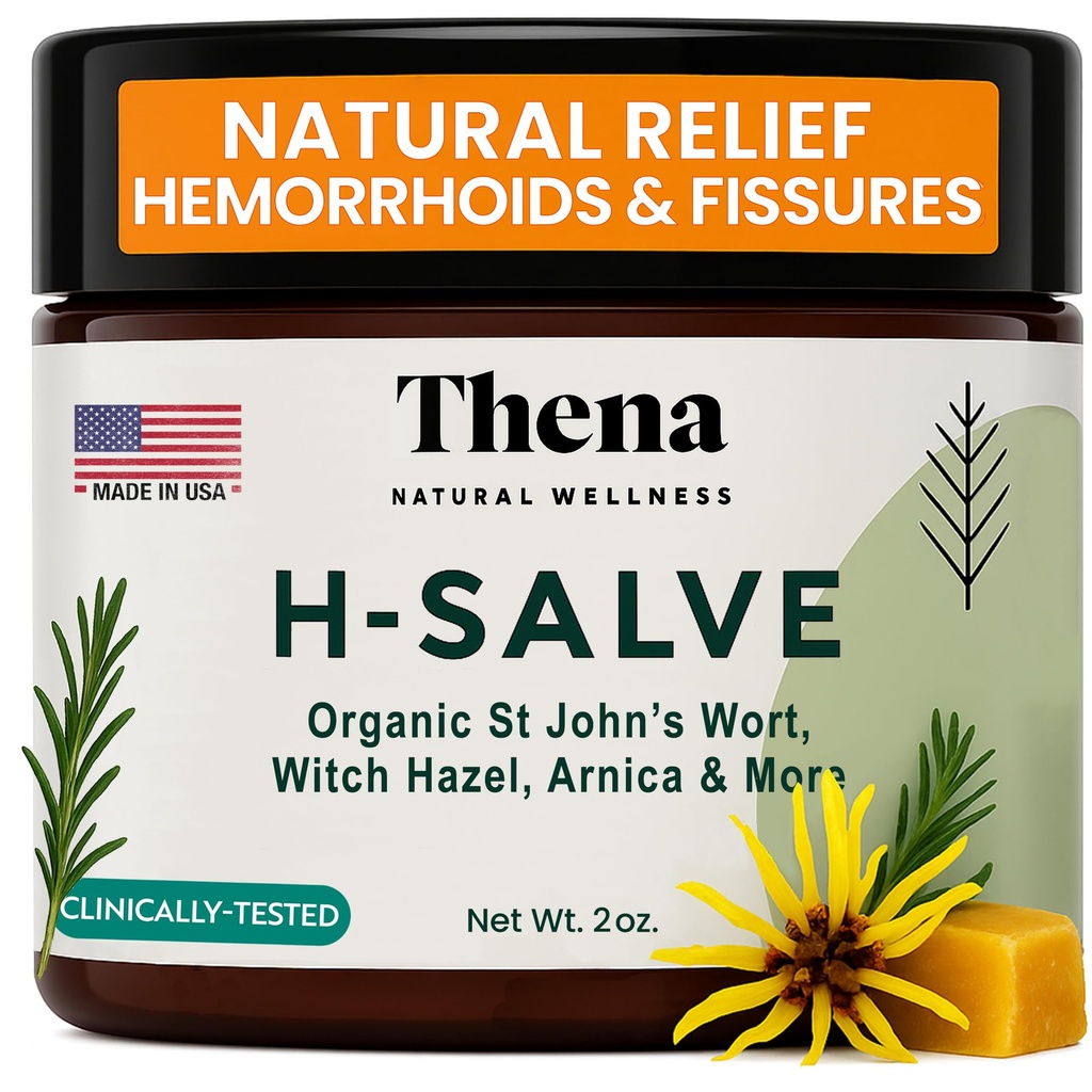 Traitement hémorroïde intense 100% naturel de la crème hémorroïde et de la fissure Contrôle de la pommade biologique Arnica Witch Hazel guérison rapide maximum de la force, le meilleur avec Thena Sitz bain savon pour les femmes hommes