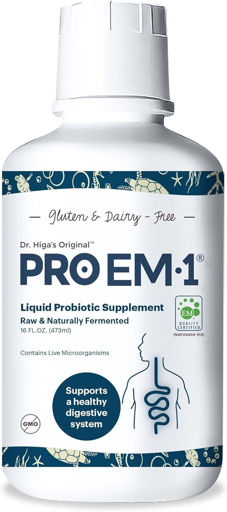 TéraGanix Probiotique liquide organique (30 jours d'approvisionnement), Supplément santé Gut, Dr. Formulé pour les adultes et les enfants, améliore la fonction immunitaire, la digestion et l'absorption nutritive, 6 UFC/ml mil (16 fl oz)