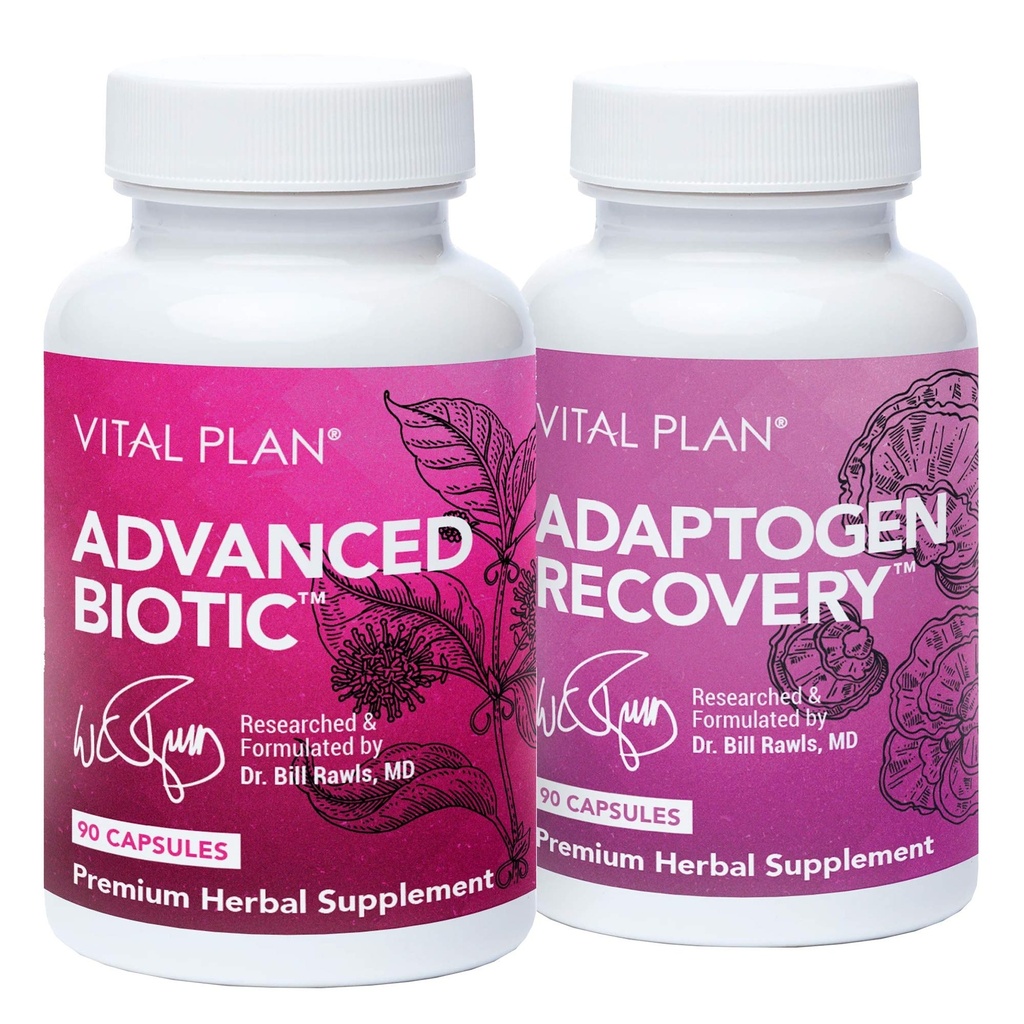 Vital Plan Suppléments de soutien immunitaire par Dr. Bill Rawls – Imune Boost Bundle w/Japanese Knotweed, Cats Claw, Chinese Skullcap & Reishi Mushroom