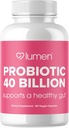 Lumen Naturals Probiotics 40 Million CFU-Probiotics pour les femmes et les hommes Supporte Digestion, Gut Health & système immunitaire avec enzymes digestives - 60 Veggie Count