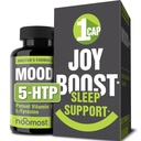 NooMost Supplément de soutien d'humeur pour l'humeur boost, calme mental et corps, réponse au stress, supplément énergétique – Adaptogènes à base de plantes: Ashwagandha, L Tyrosine, 5 HTP, Passion Flower, 30 comtes