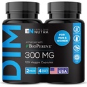 EFFECTIF NUTRA Supplément Dim 300mg avec BioPerine - Bloceur d'estrogène de force supplémentaire pour les hommes et les femmes - Hormone et soutien au métabolisme - 4 mois d'approvisionnement