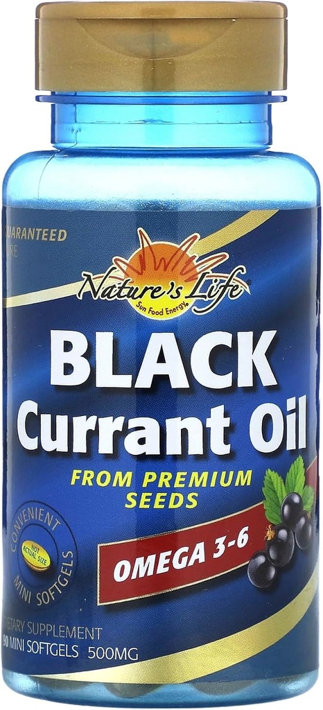 Santé du Sun Dietary Supplement, Currant noir, 500 mg, 90 gels mous