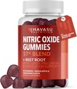 Gummies à oxyde nitrique pour les hommes et les femmes avec racine de L-Arginine et de betterave - NO Gummies pour l'endurance et la récupération - 90 Compte - Pomme verte et fleur de cannelle - Vegan, non-OGM, 1 mois d'approvisionnement
