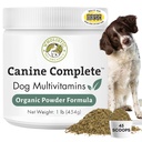 Wholistic Pet Organics Canine Complete - Poudre de multivitamines pour chien - 1 Lb - Vitamines et suppléments quotidiens pour chien pour aliments maison - Système immunitaire, peau, manteau et santé générale - Petite et grande race