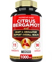 Mecisco 11 in 1 Citrus Bergamot Supplement 1000mg with Black Chokeberry, Berberine HCl & More - 90 Capsules - Supports Heart Health, Immune System, Energy Production