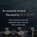 NAOMI Magnésium Glycinate - Bioactive Complete Reacted Haute Absorption - Soutient la santé musculaire, nerveuse et cardiaque - Chélamax Magnésium Bisglycinate - 90 Capsules, 45 Jours d'approvisionnement