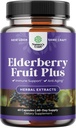 Black Elderberry Capsules Supplément antioxydant - Supplément pour la peau de support Immune Elderberry avec les vitamines de la peau et l'extrait de Sambucus - Soutien du système immunitaire