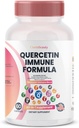 ClarinBeauty Quercetin 1000mg Zinc 50mg Vitamine C 1000mg Vitamine D 5000 UI Bromelain Elderberry & 350mg de supplément de soutien à la défense immunitaire Enrichi d'artémisinine, de mousse de mer, d'ail, d'échinacée