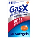 Gas-X Ultra Strength Gas Relief Softgels with Siméthicone 180 mg for Bloating Relief - 50 Compte