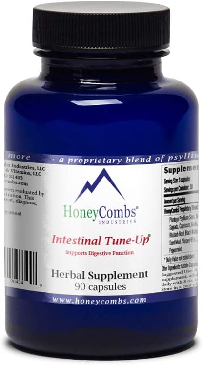 HoneyCombs Intestinal Tune-Up – Détox à base de plantes et soulagement de la constipation naturelle – Laxatifs à base de plantes adultes, soulagement de la constipation, nettoyage intestinal et nettoyant de colonies, 90 capsules