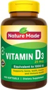 Nature faite de vitamine D3 25 mcg., 650 Softgels