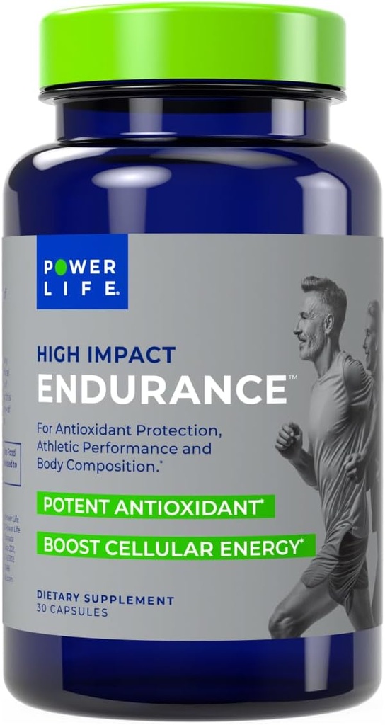POWERLIFE Endurance à impact élevé Astaxanthin et ElevATP Supplément de support de performance athlétique, 30 capsules