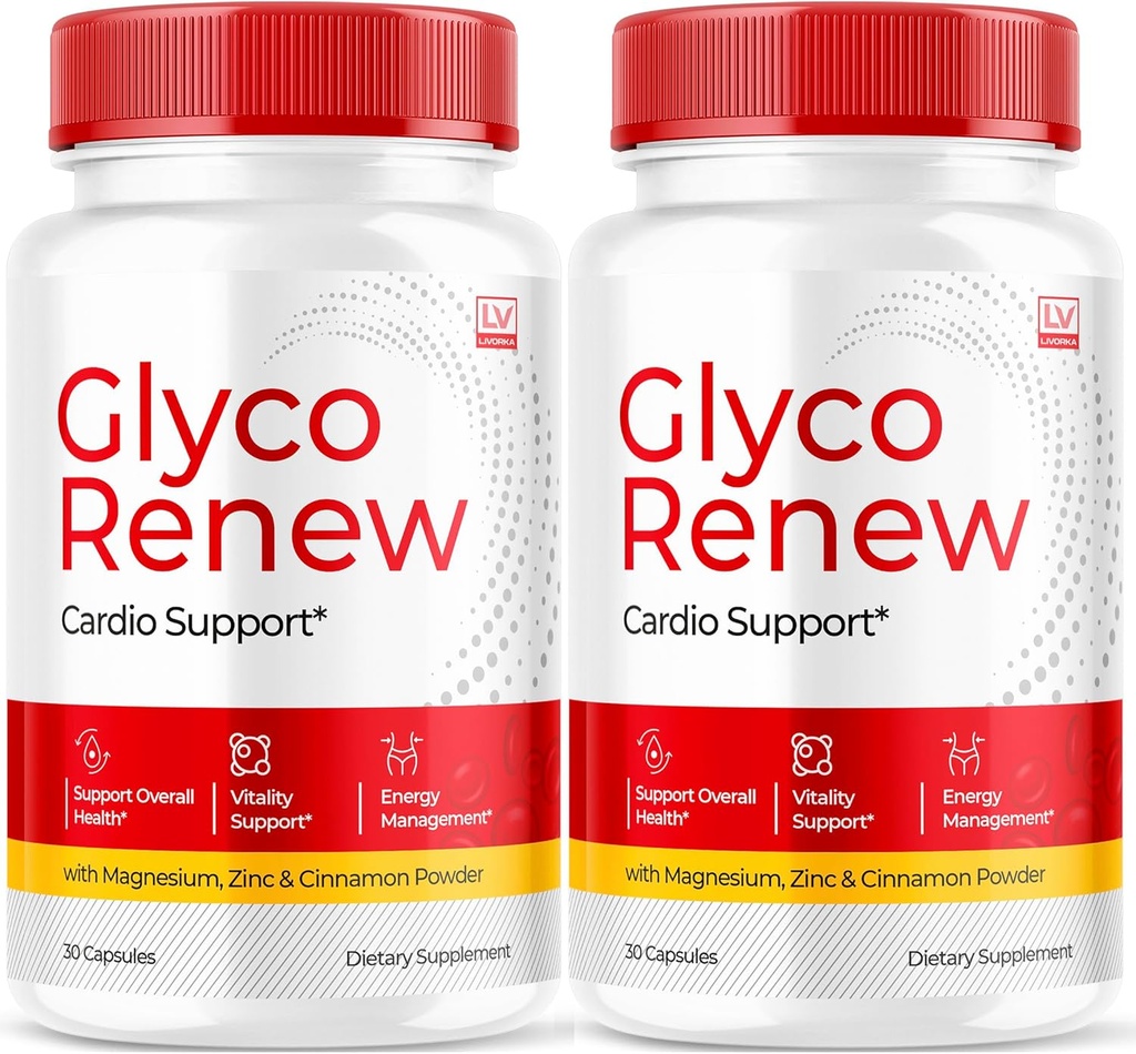 (2 Pack) Glyco Renew - Glyco Renew Blood Support, Glyco Renew Blood Support, Glyco Renew Blood Support Pills, Glyco Renew Blood Support, Glyco Renew Blood Support, 60 Capsules