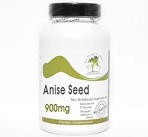 Graines d'anis 900mg ~ 180 Capsules - Pas d'additifs ~ Suppléments à la nature