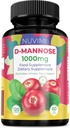 D Mannose 120 Capsules - 1000 mg par dose - Supplément diététique contribue à promouvoir la santé du trac urinaire - Défense naturelle Végétale UTI