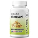 Shatavari biologique 1200mg, 60 Capsules - Vitamines de soutien à l'allaitement, Équilibre hormonal pour les femmes, Racine d'asperge Racemosus