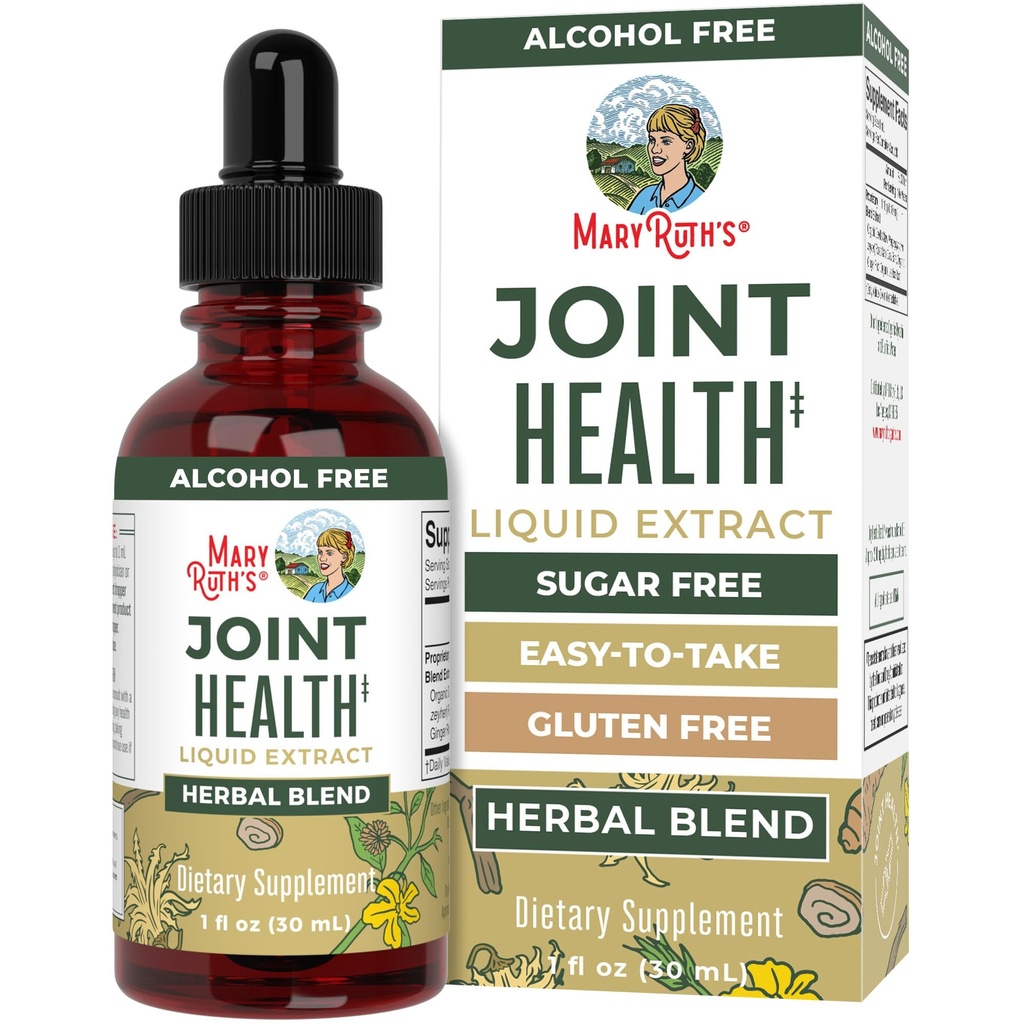 MaryRuth Organics Joint Health Liquid Extract | Four Herbal Blend Liquid Drops | Ginger Root | Licorice Root | Cats Claw | Devils Claw | Vegan | Non GMO | Alcohol Free Tincture | 30 Servings