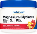 Poudre de glycinate de magnésium Nutricost (Fruit Punch, 250 grammes)