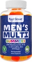 Sensation Great Vitamine Co. Gommies multivitamines pour hommes, emballés avec de la vitamine A, B-6, B-12, Biotine, C, D3, E, Iodine, acide folique, zinc. Fabriqué aux USA. 45 jours