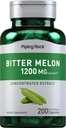 Piping Rock Bitter Melon Capsules 1200mg | 200 Count | Momordica Charantia | Concentrated Extract | Herbal Supplement | Non-GMO, Gluten Free