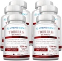 Science approuvée Tribulus Terrestris - 360 capsules - Booste la testostérone, améliore la performance athlétique, soutient la croissance musculaire et la réparation - 95% Furostanol Saponines - Bioperine - Vegan - 6 bouteilles