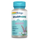 SOLARAY Supplément de soutien à l'humeur SharpMind, Nootropic pour la relaxation et le soulagement du stress, Zembrin, Basilic Saint, Lithium 5mg, Champignon bio Reishi, garantie de 60 jours, 30 portions, 30 VegCaps